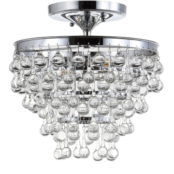 Toronto Metal/Crystal LED Flush Mount - JONATHAN Y